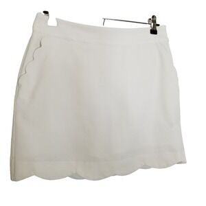 Vineyard Vines White Scallop Hem Mini Skirt